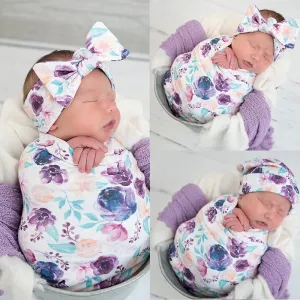 3Pcs Newborn Comfortable Muslin Swaddle Blankets Sets