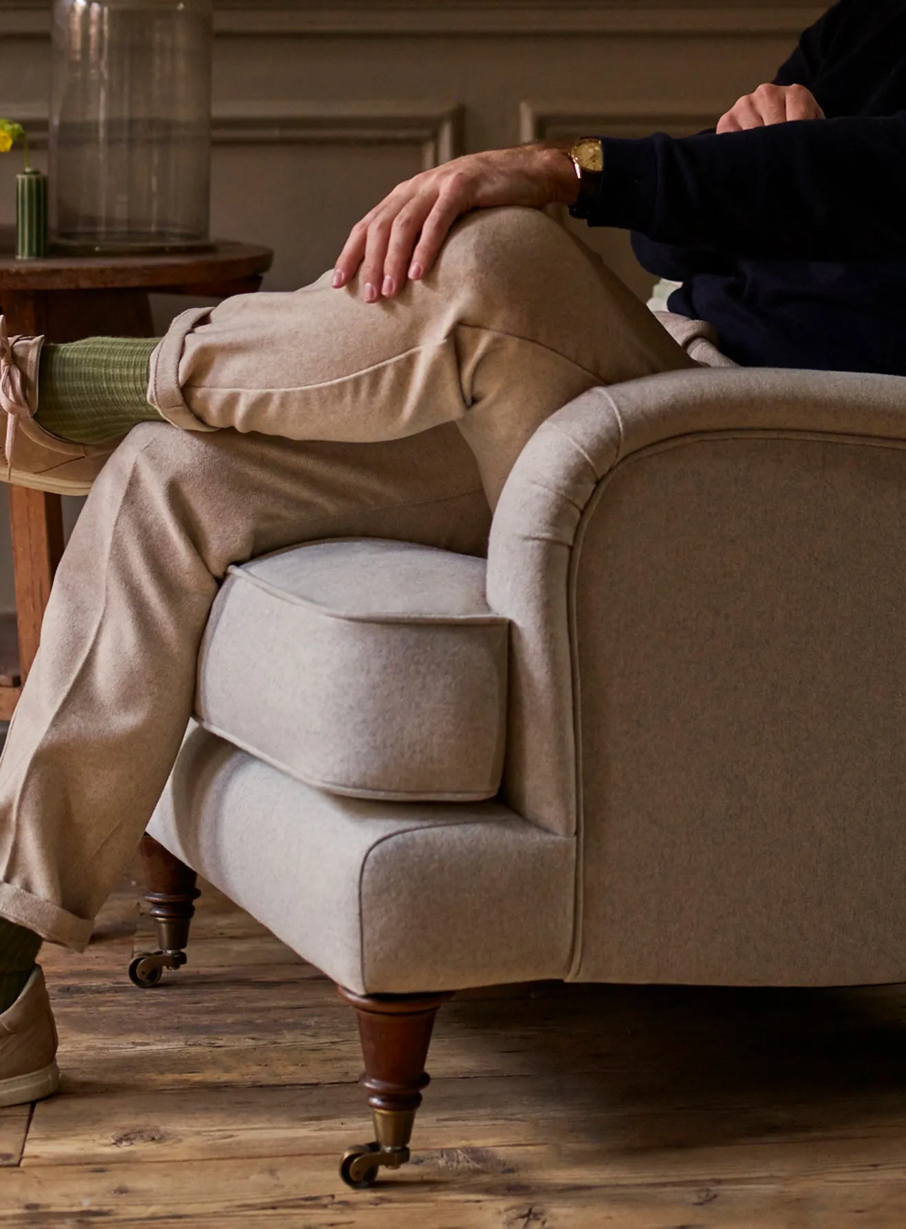 Abington Armchair, Moss Wool