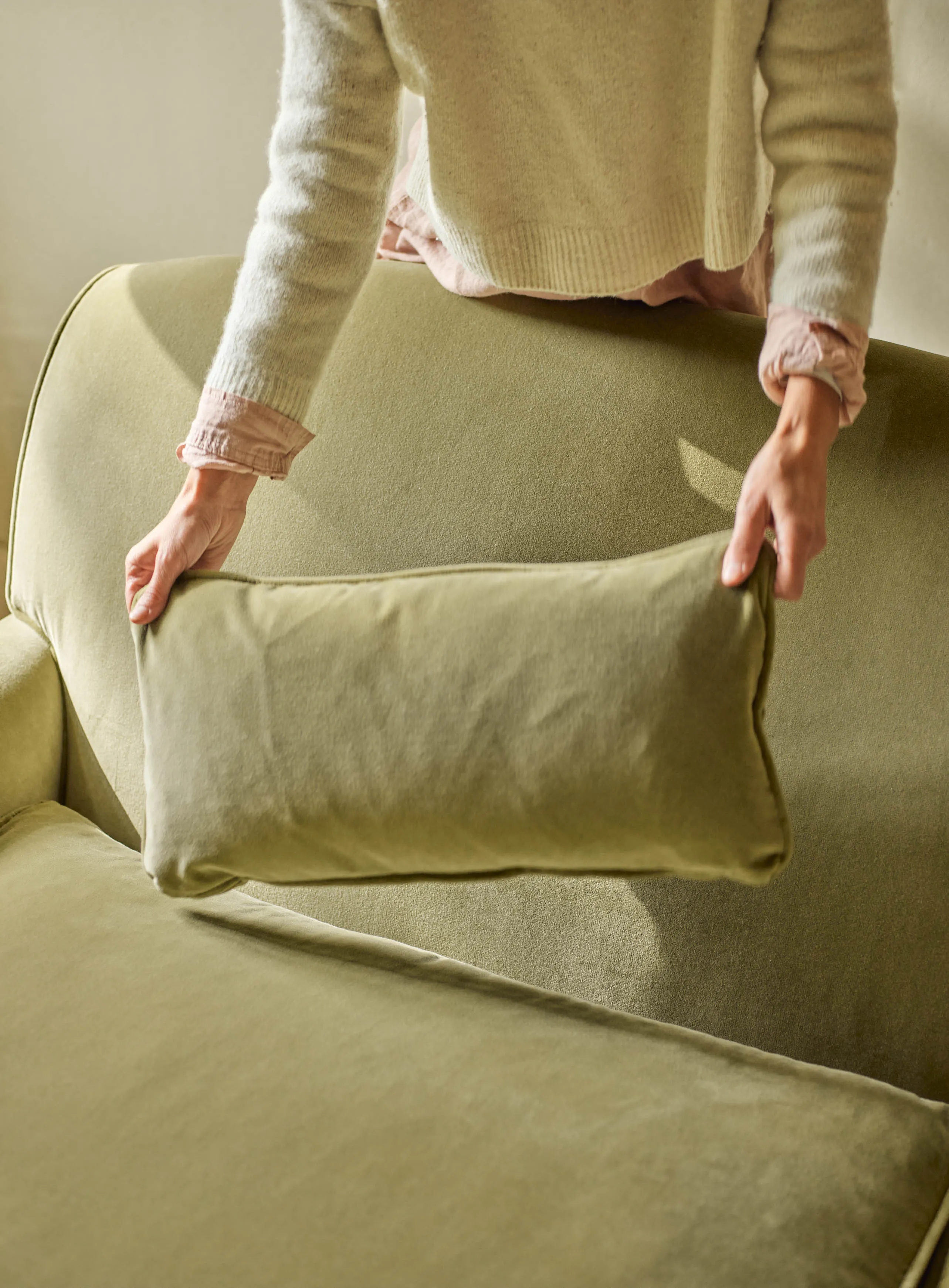 Abington Sofa, Three Seater, Natural Linen