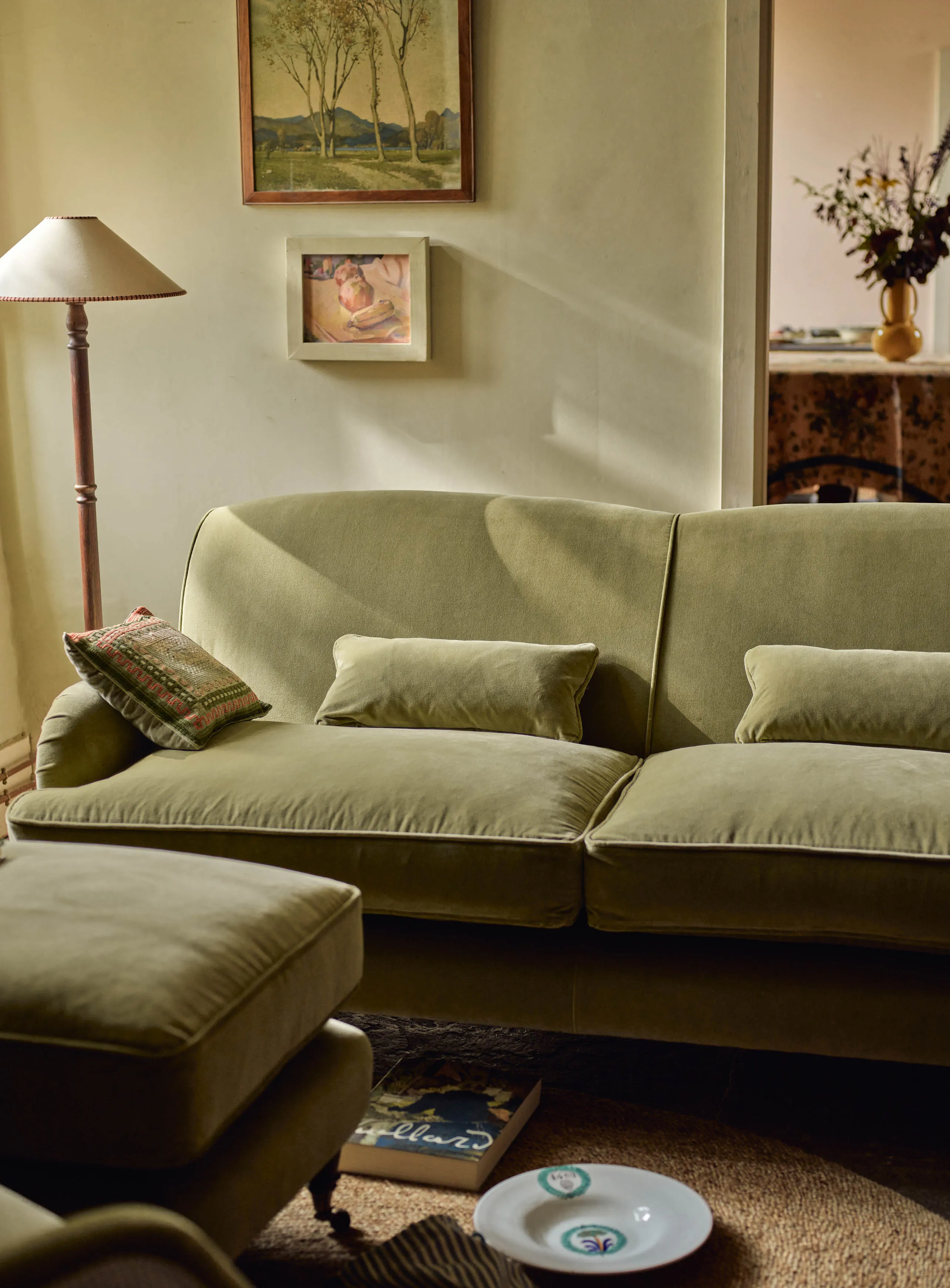 Abington Sofa, Three Seater, Natural Linen