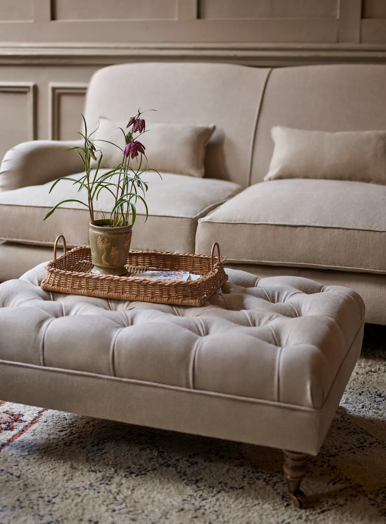 Abington Sofa, Two Seater, Moss Wool