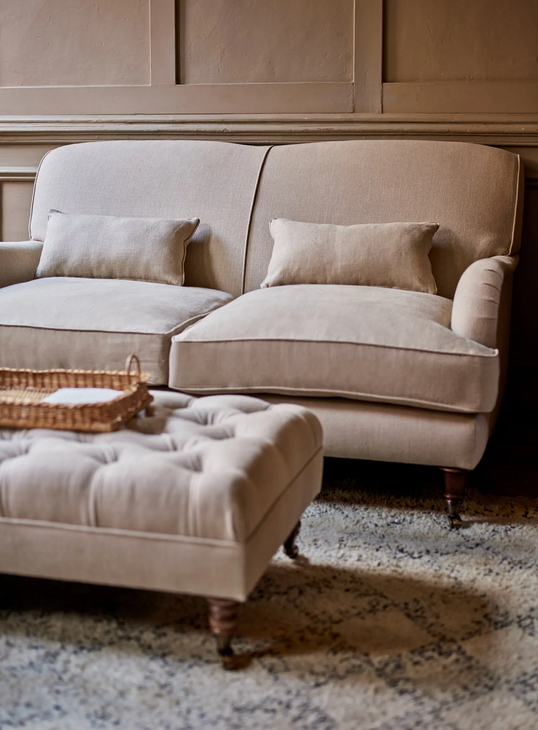 Abington Sofa, Two Seater, Moss Wool