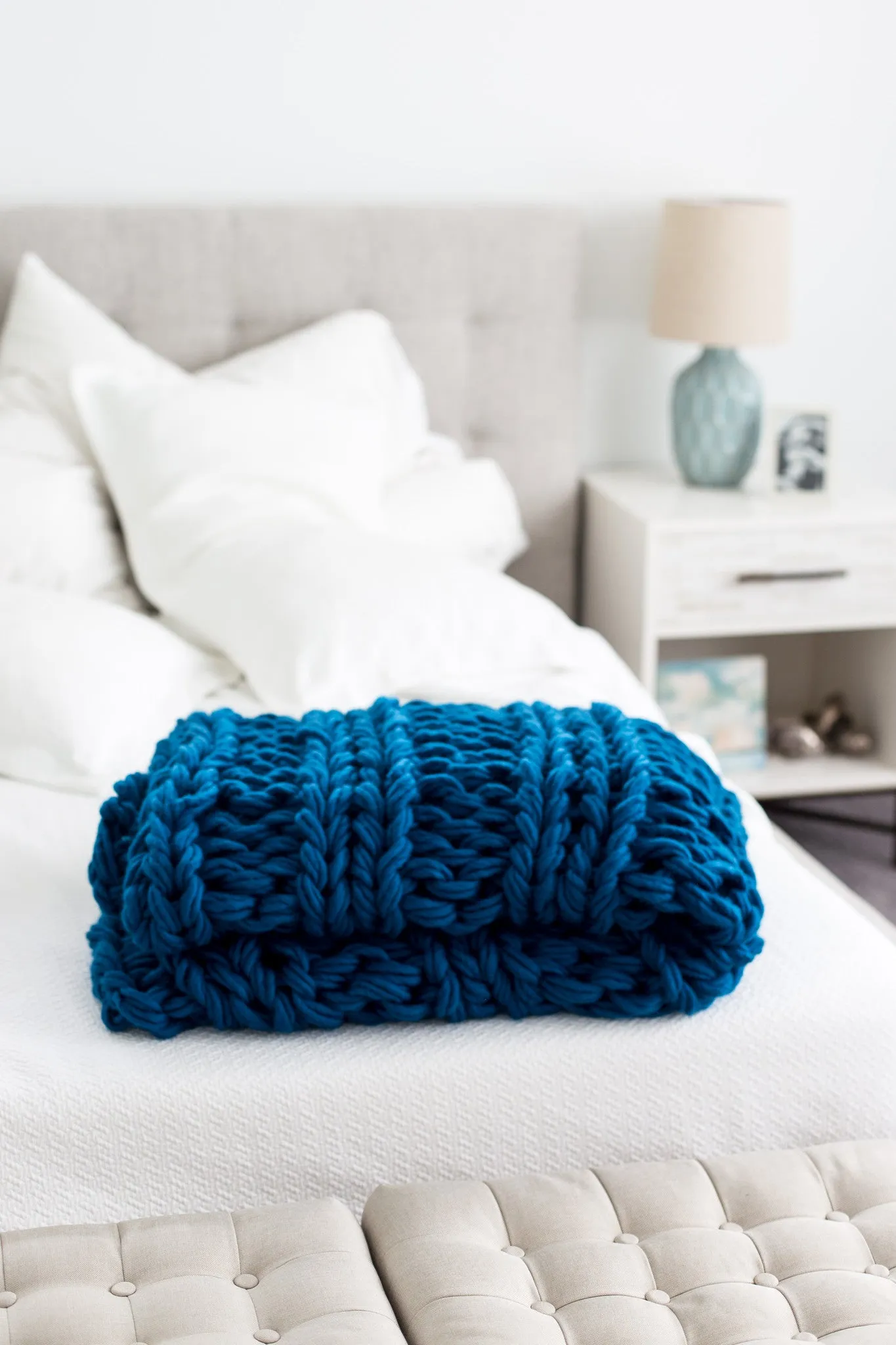 Arm Knit Ribbed Blanket Pattern