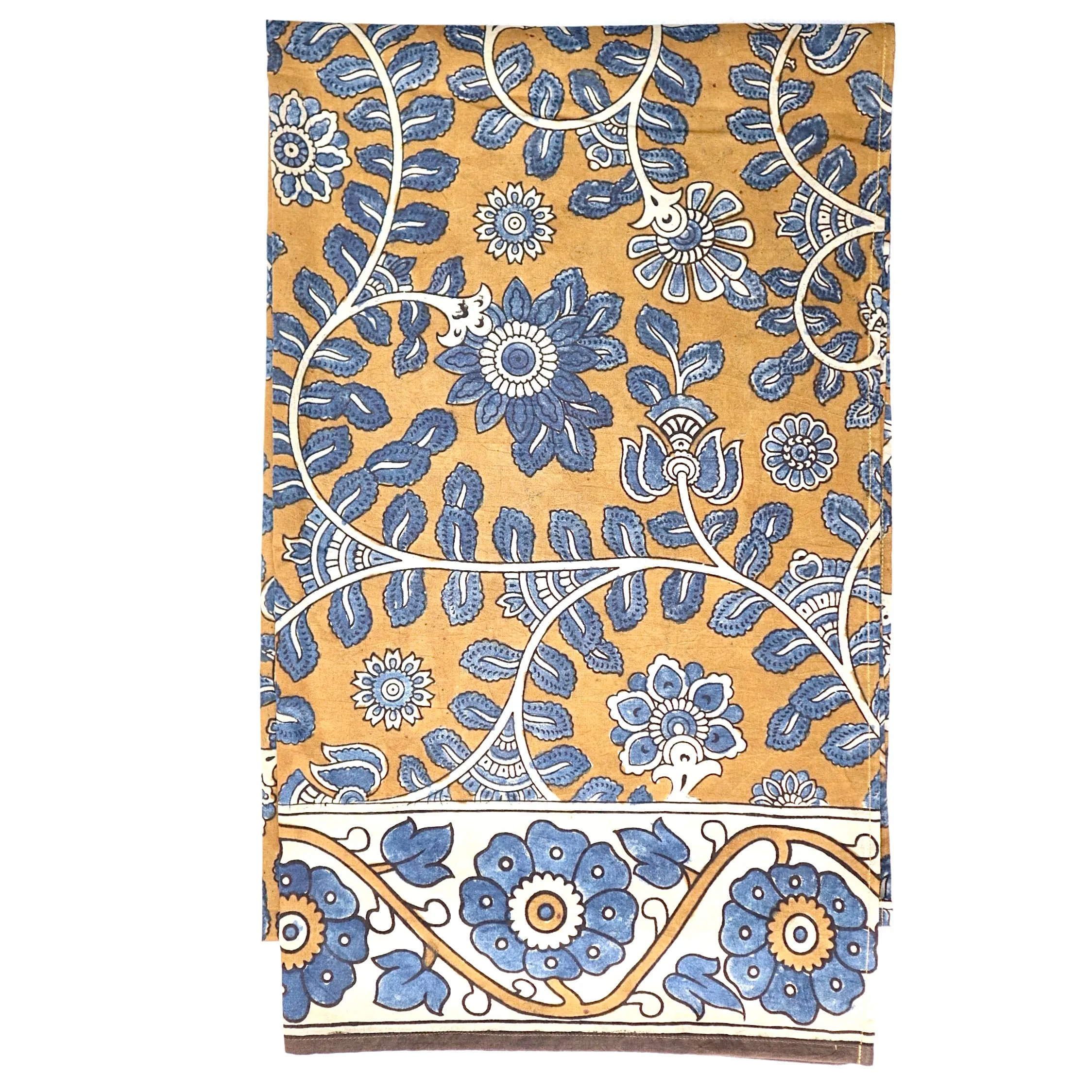 Azure Meadow - Limited Edition Hand Painted Cotton Scarf(HS0026)