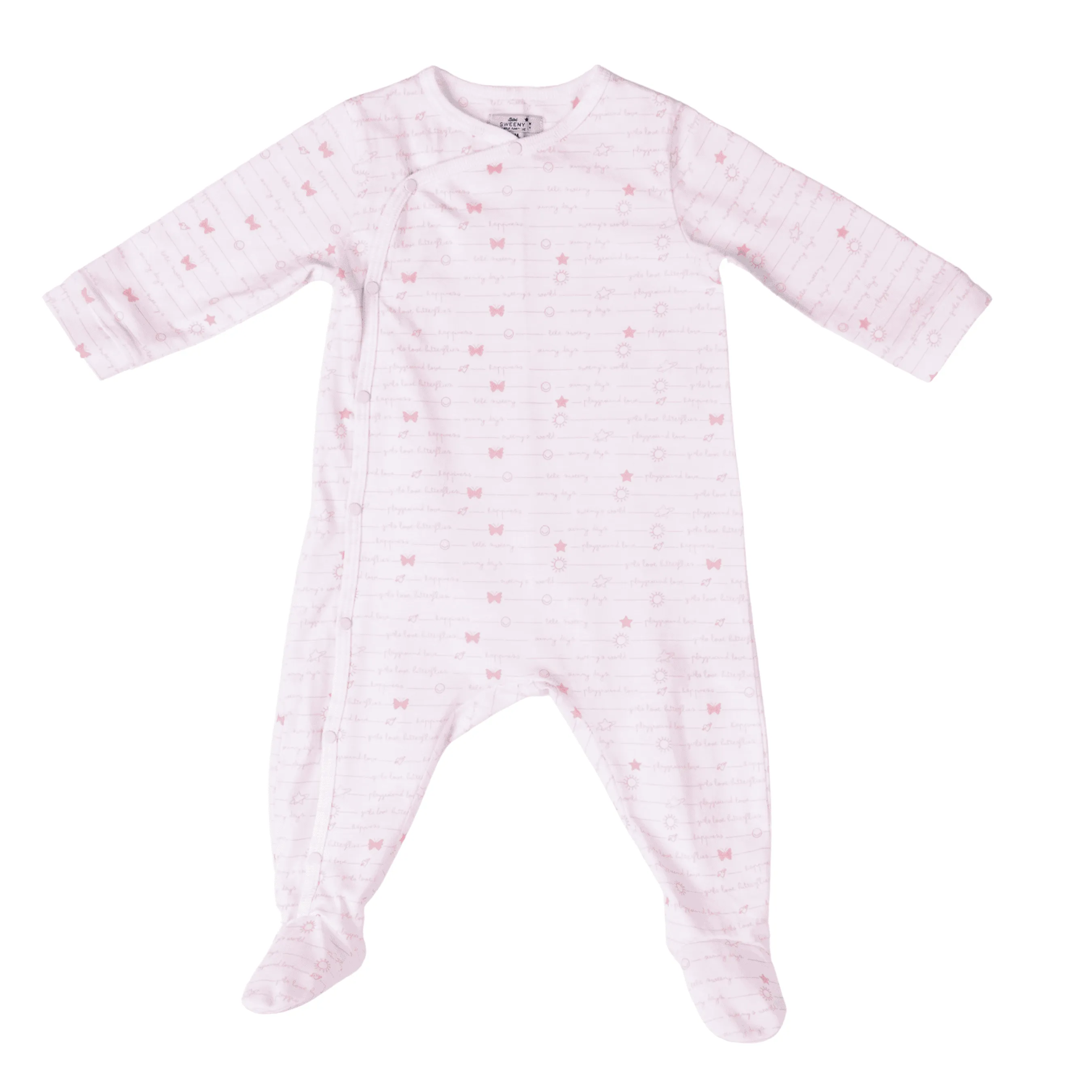 Baby Girls White Jersey Babygrow Set (3)