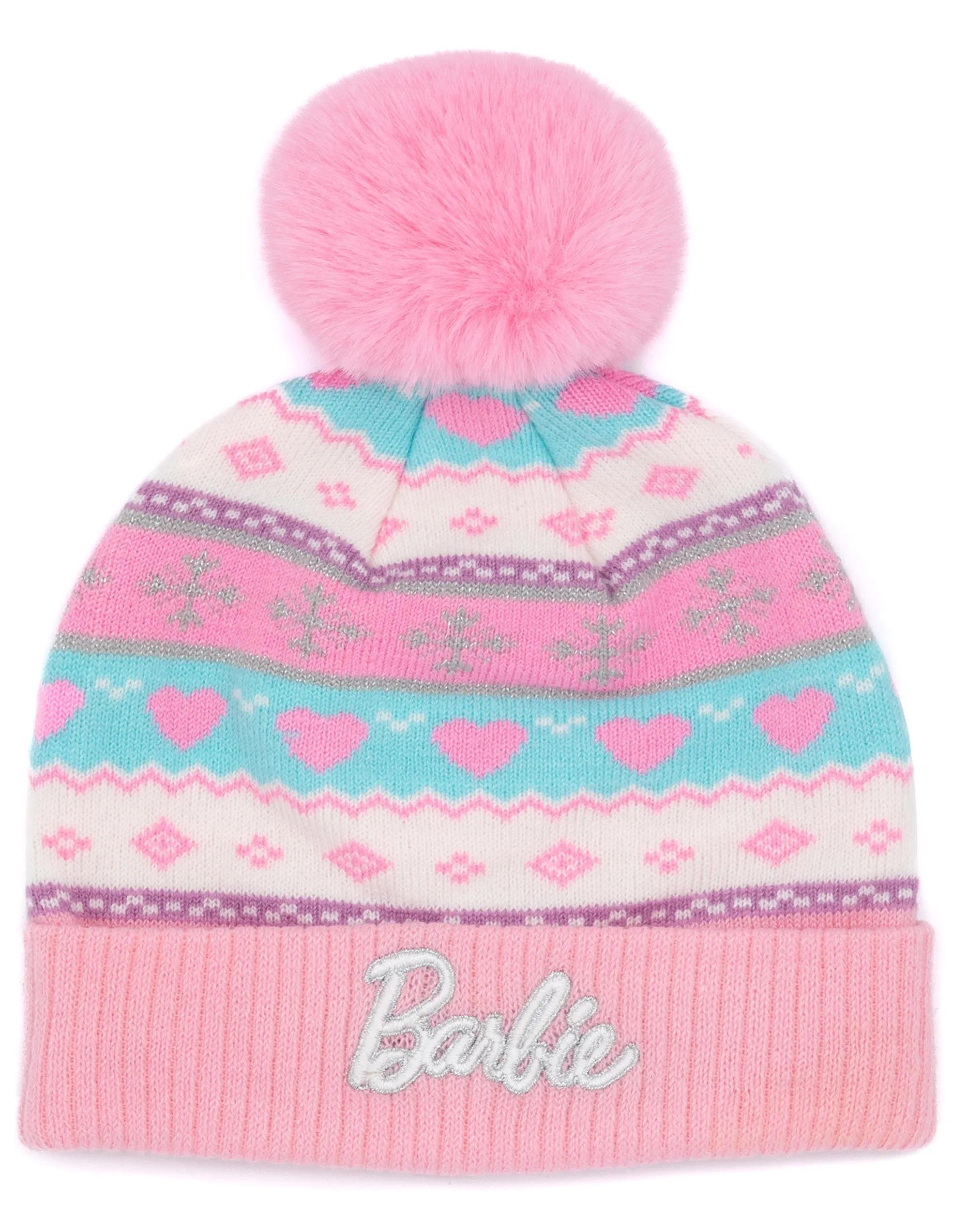 Barbie Girls Knitted Hat and Gloves Set