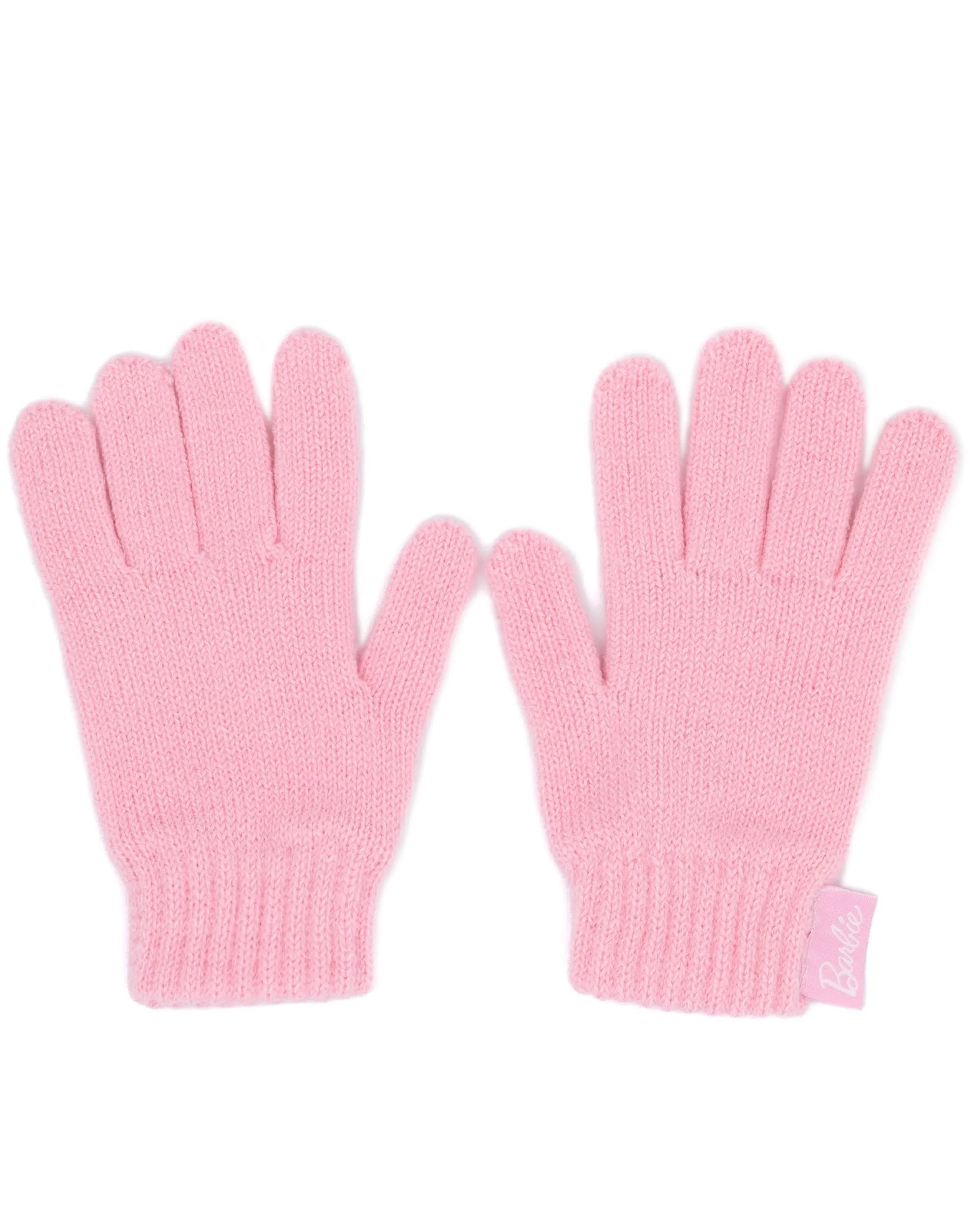 Barbie Girls Knitted Hat and Gloves Set