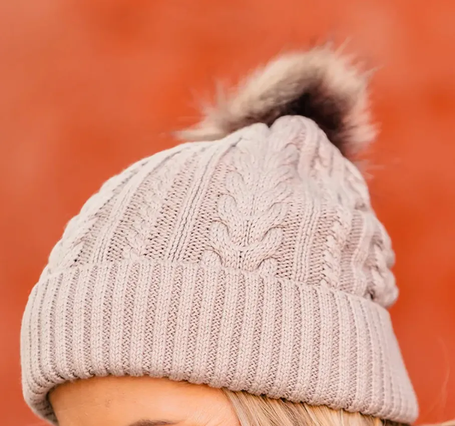 Beau Hudson - Kids Knit Pom Beanie in Chai