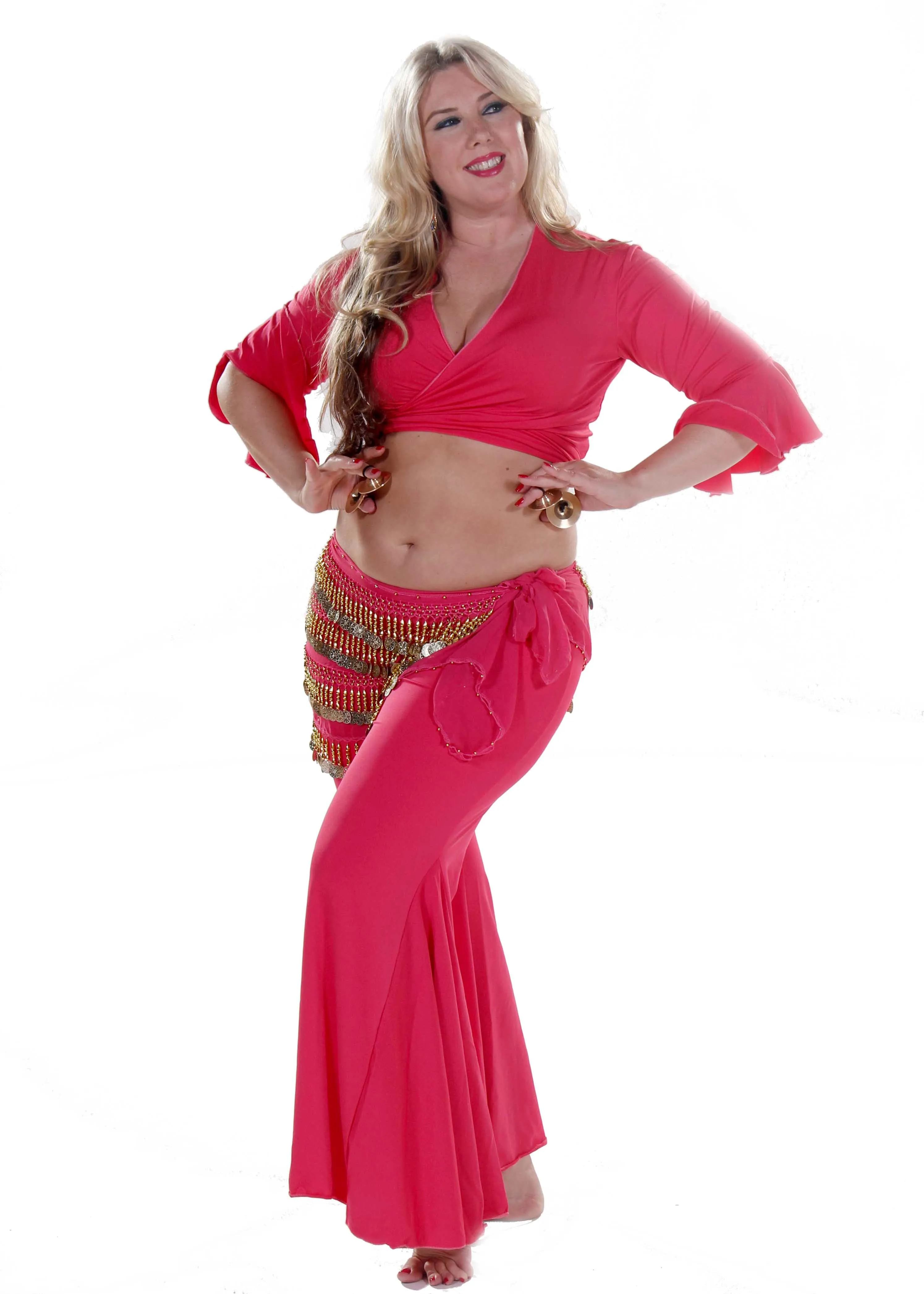 Belly Dance  Lycra Harem Pants, Top & Hip Scarf Costume Set | Raqs Choli 2