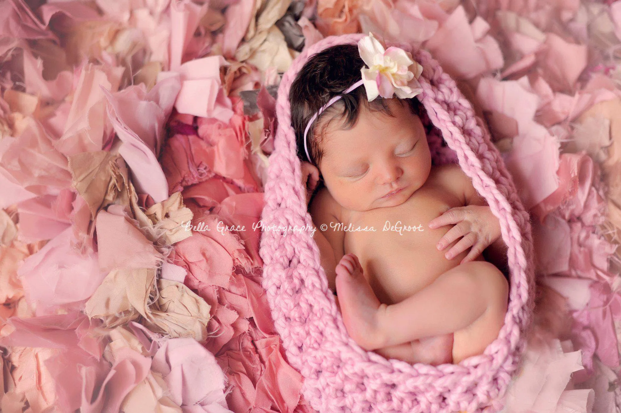 Blossom Pink Baby Bowl And Hat Set