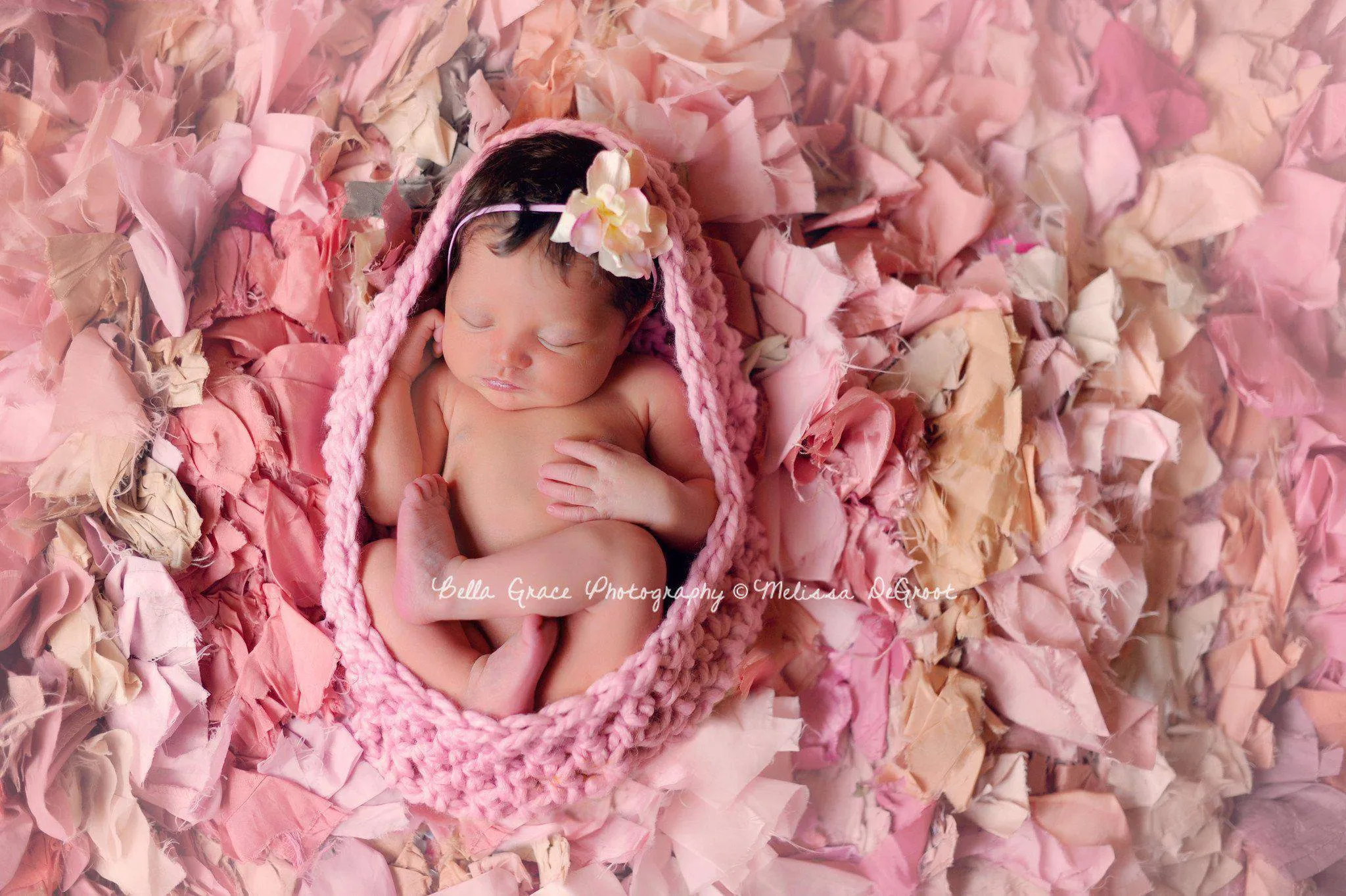 Blossom Pink Baby Bowl And Hat Set