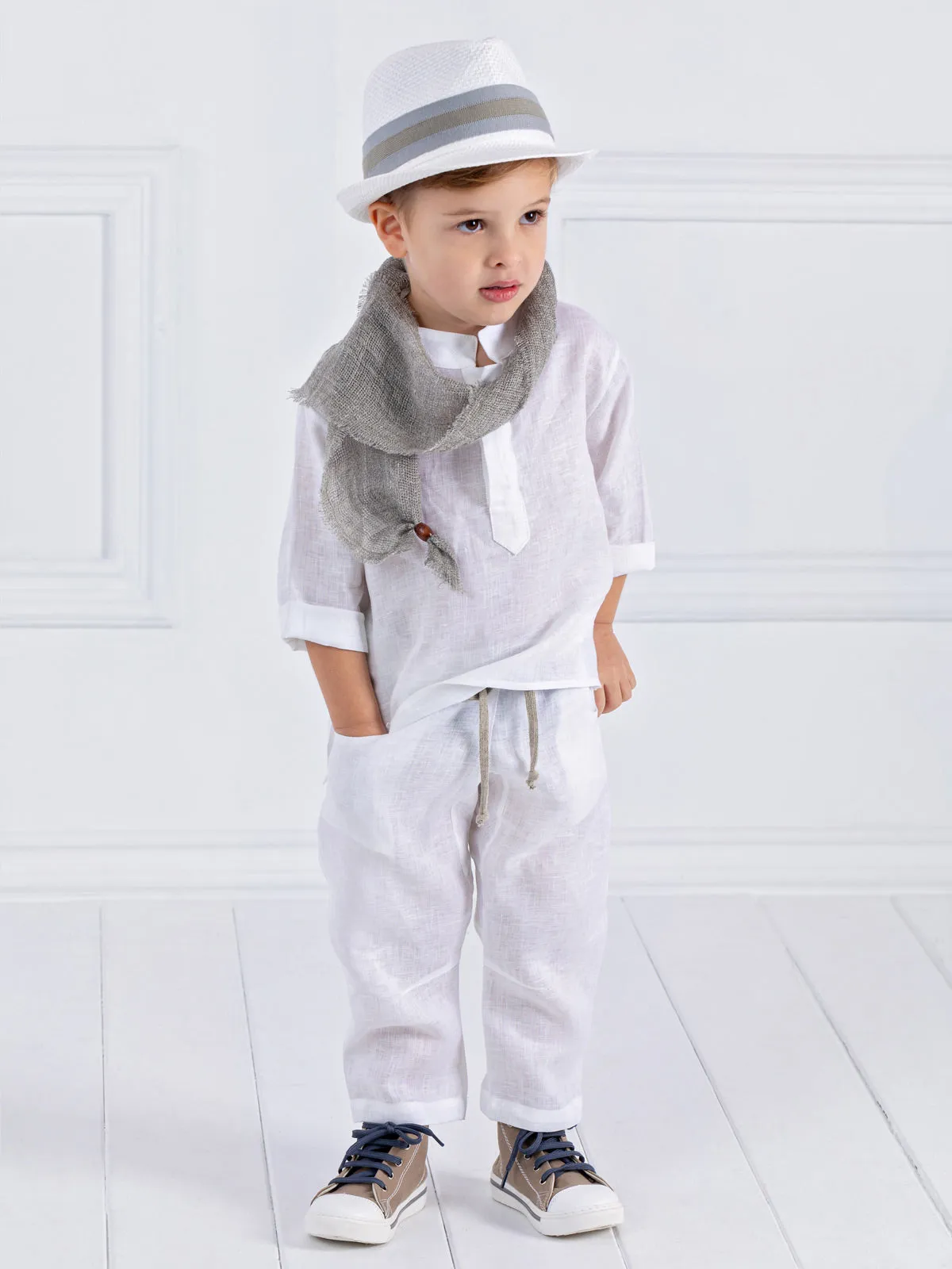 Boy's Baptism outfit 4pcs in boho style - BARI