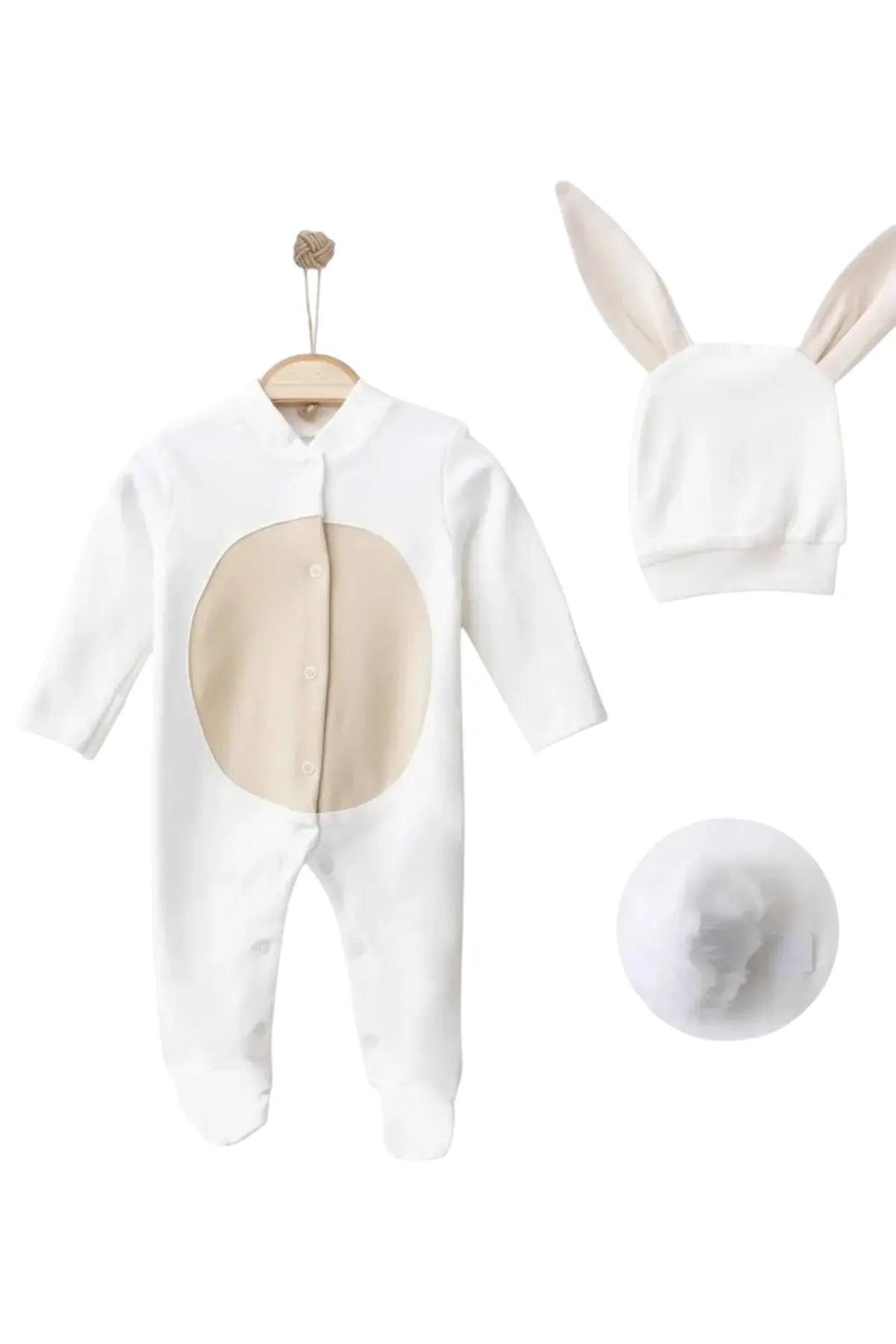 Bunny White & Camel Bodysuit