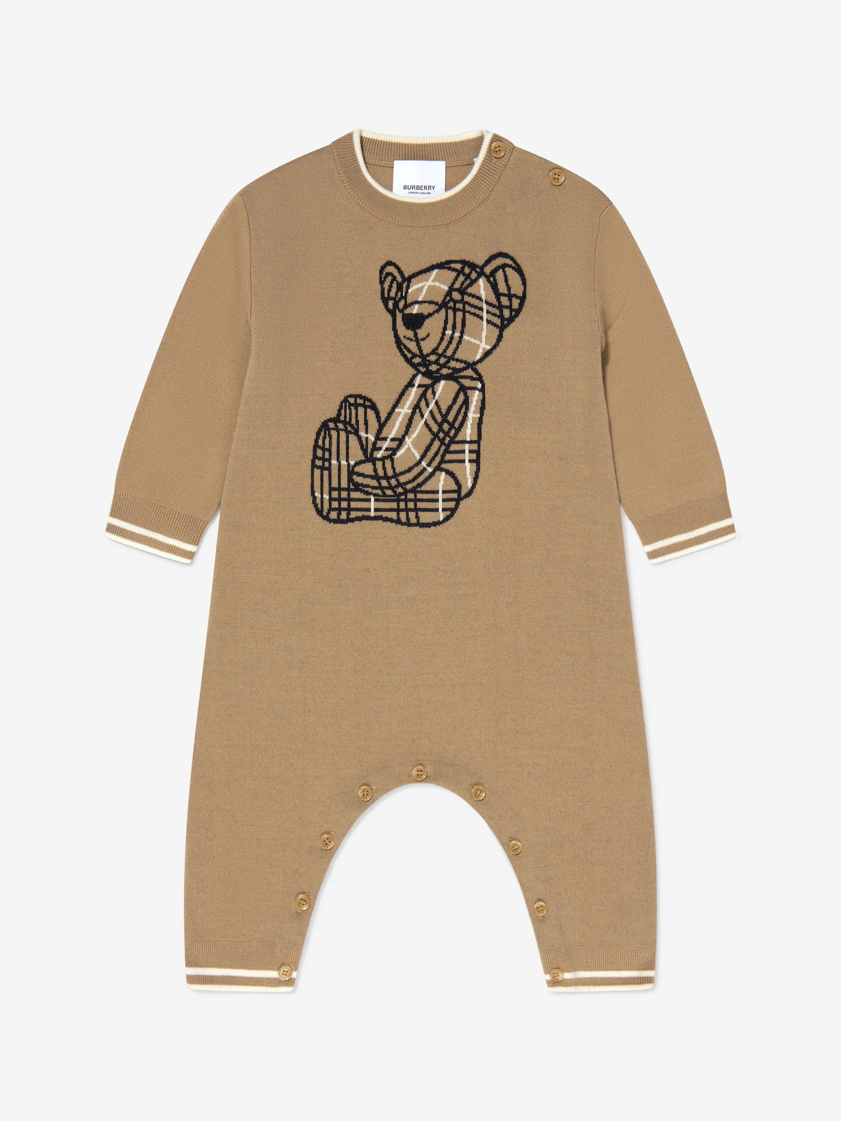 Burberry Baby Wool Knitted Avrile Romper Set (2 Piece)