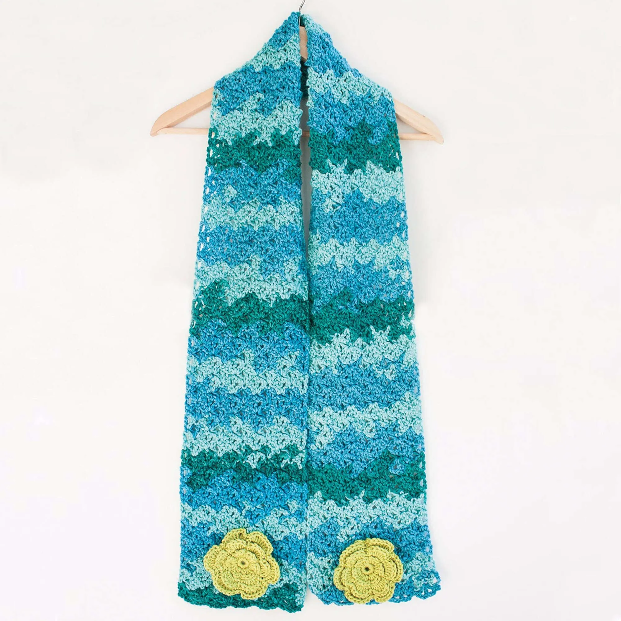 Caron Crochet Cozy Posy Scarf