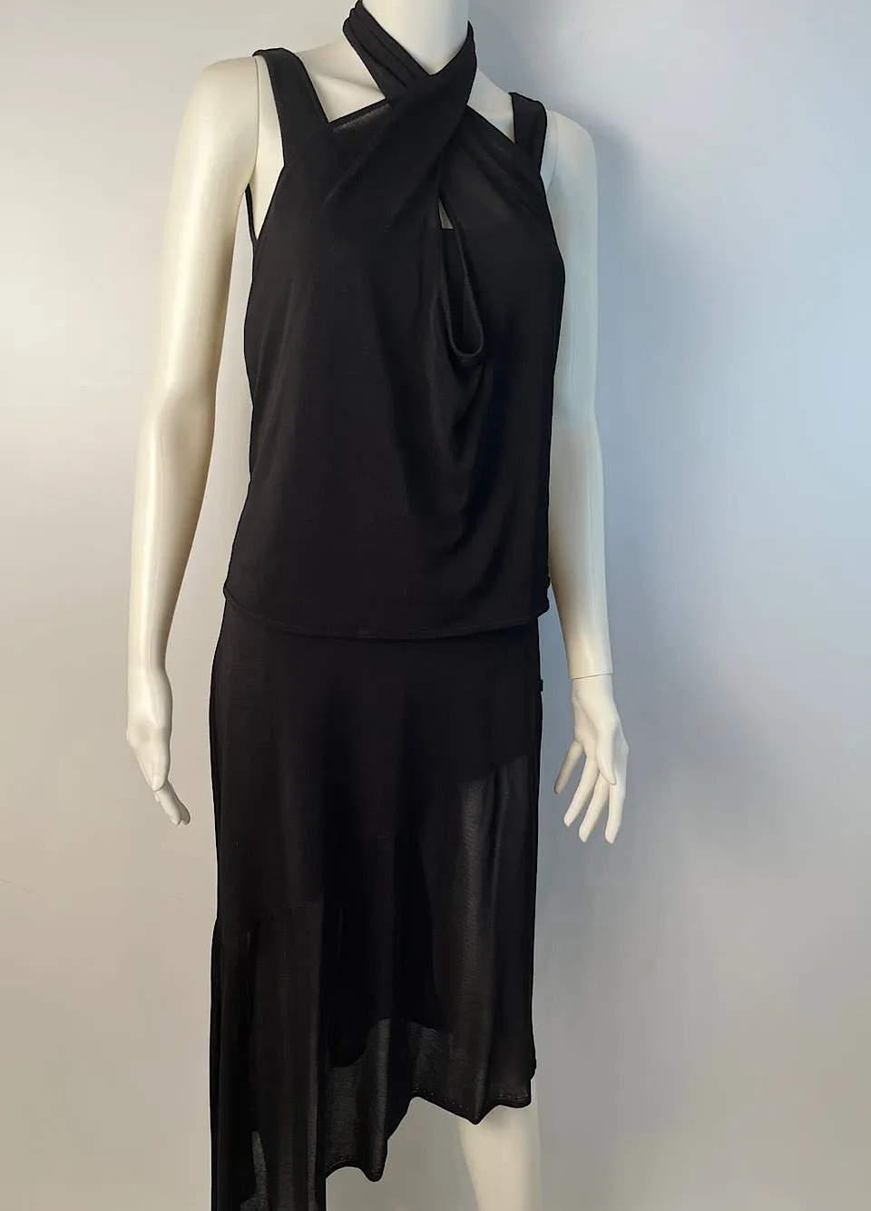 Chanel 02C 2002 Cruise Resort 2 pc Black Dress FR 38 US 4/6