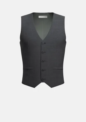 Charcoal Crosshatch Vest