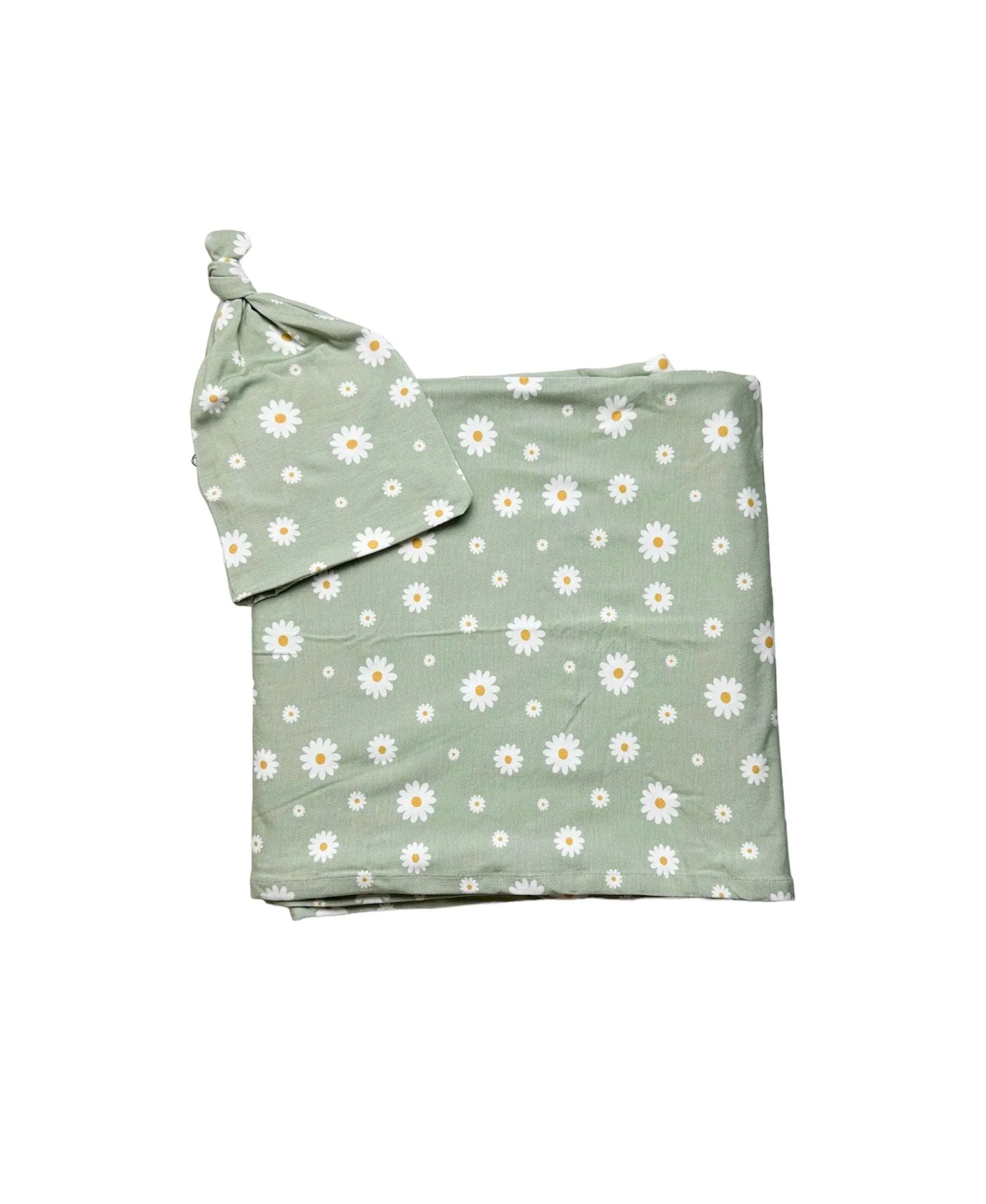 Daisy Swaddle & Beanie Set