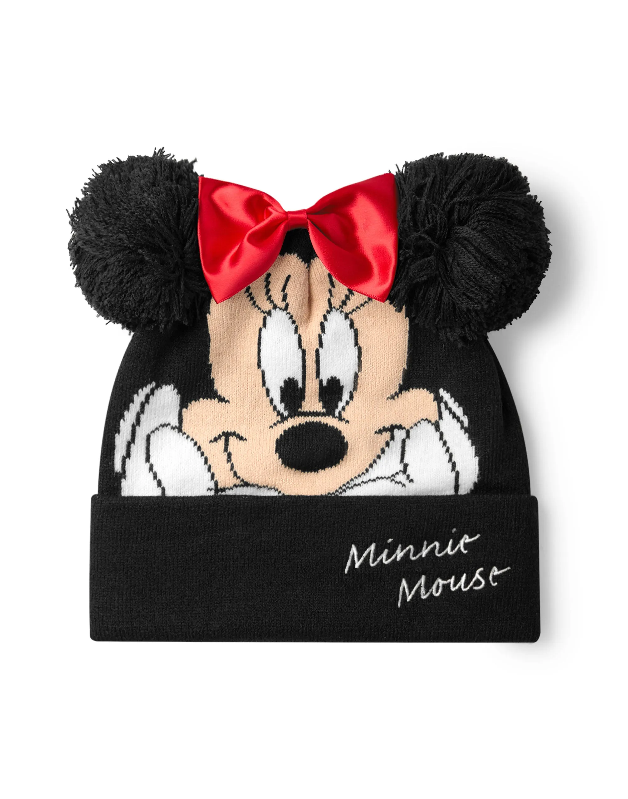 Disney Minnie Mouse Girls Beanie Hat & Gloves Set