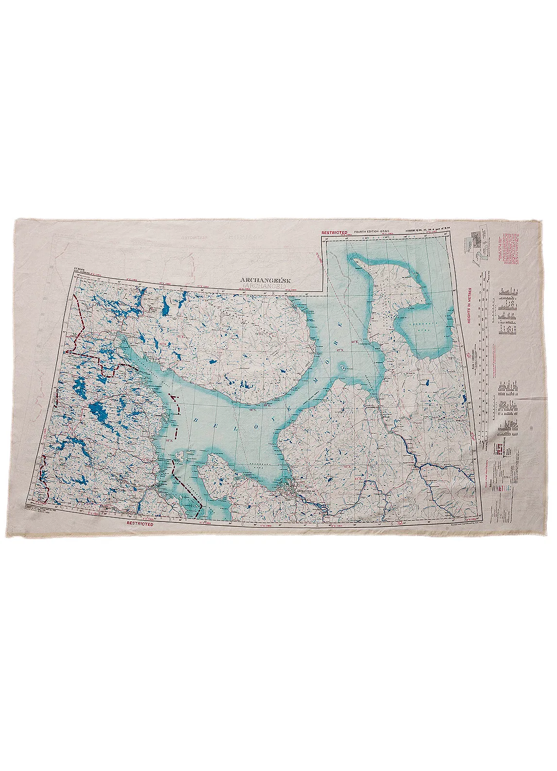 ESCAPE SCARF | Vintage British Army Map | Namsos / Archangels'k