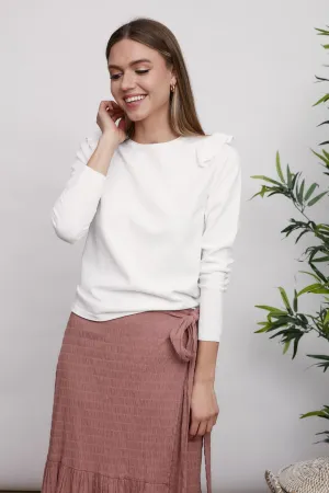 Fine Knit Cream Top