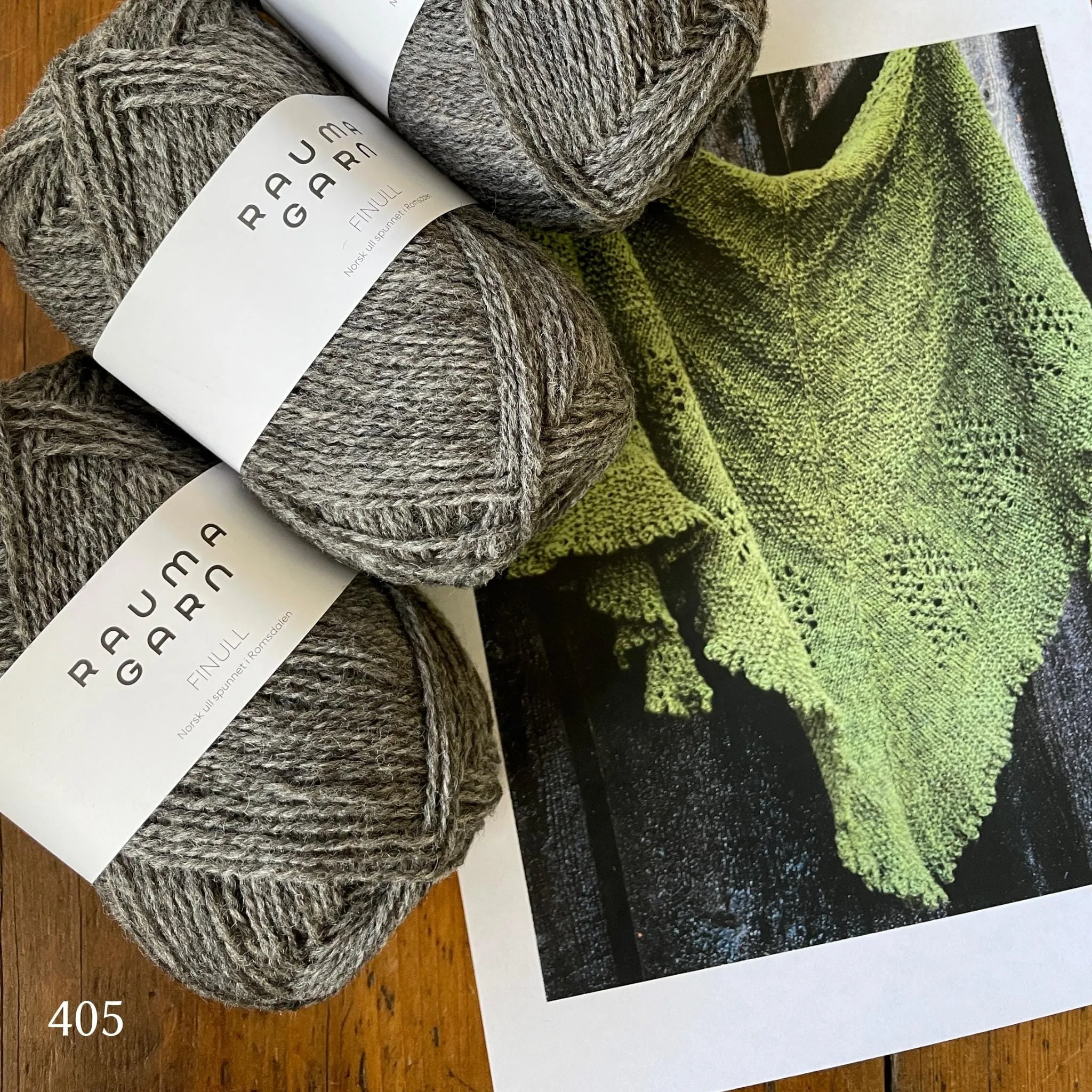 Forest Path Hap Yarn Set in Rauma Finullgarn by Patricia Anne Fortune