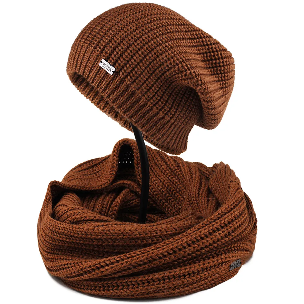 FURTALK  Women Winter Knitted slouchy Hat Scarf Set  Drop Shipping HTWL080