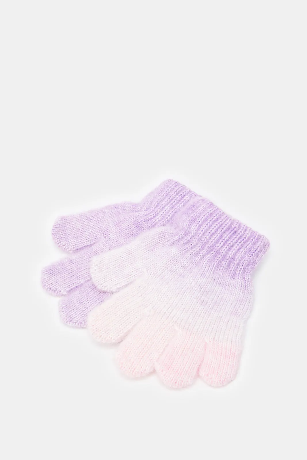 Girls Purple Embellished Winter Set (Pack of 3)