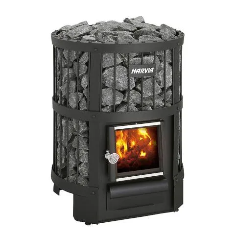 Harvia Legend 150 Sauna Stove Package with Black Chimney