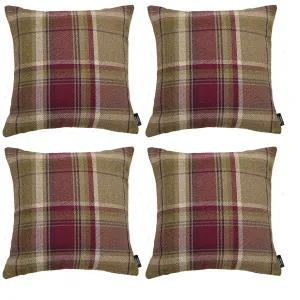 Heritage Purple   Green Tartan 43cm x 43cm Cushion Sets