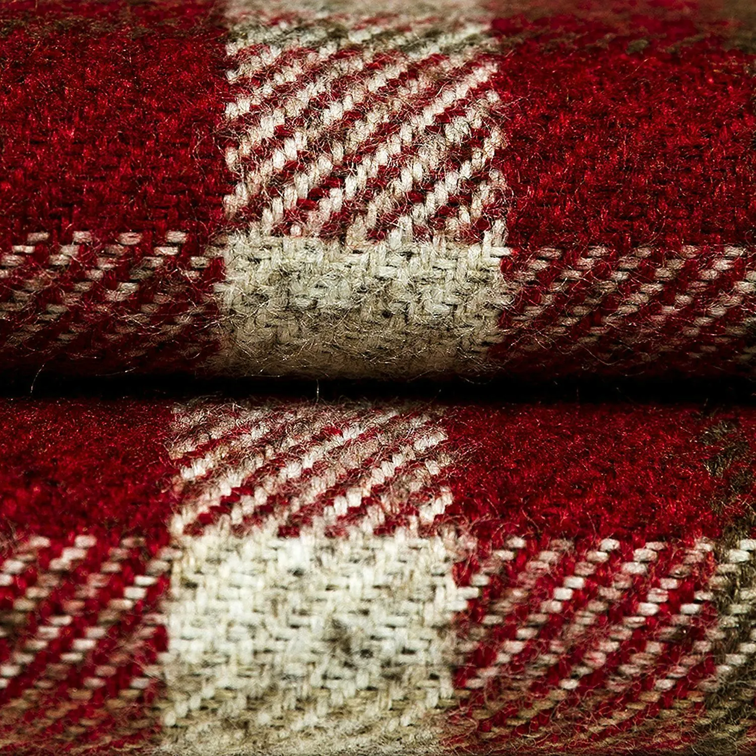 Heritage Red   White Tartan Draught Excluder