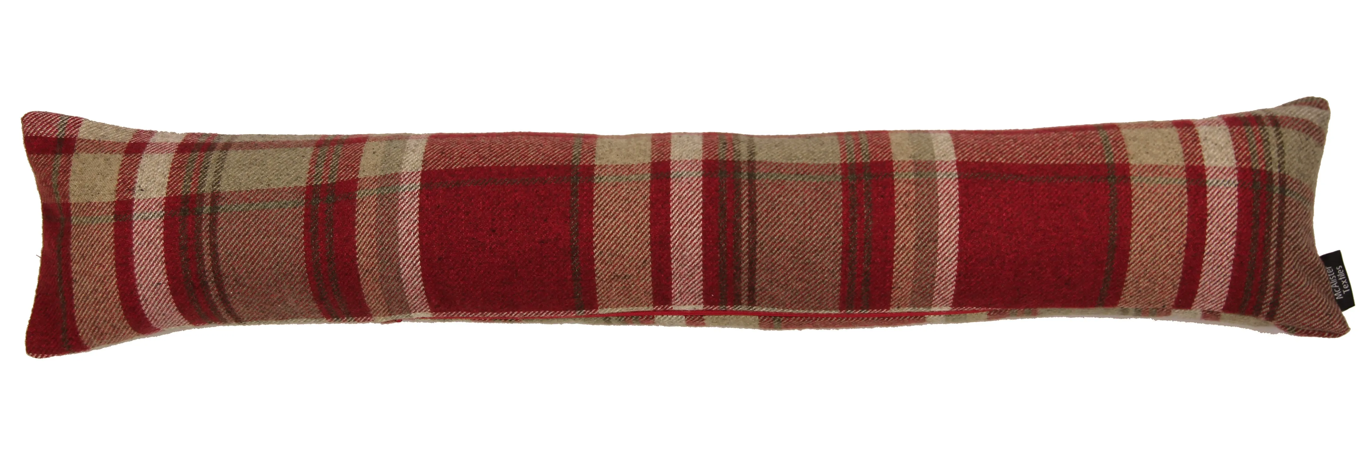 Heritage Red   White Tartan Draught Excluder