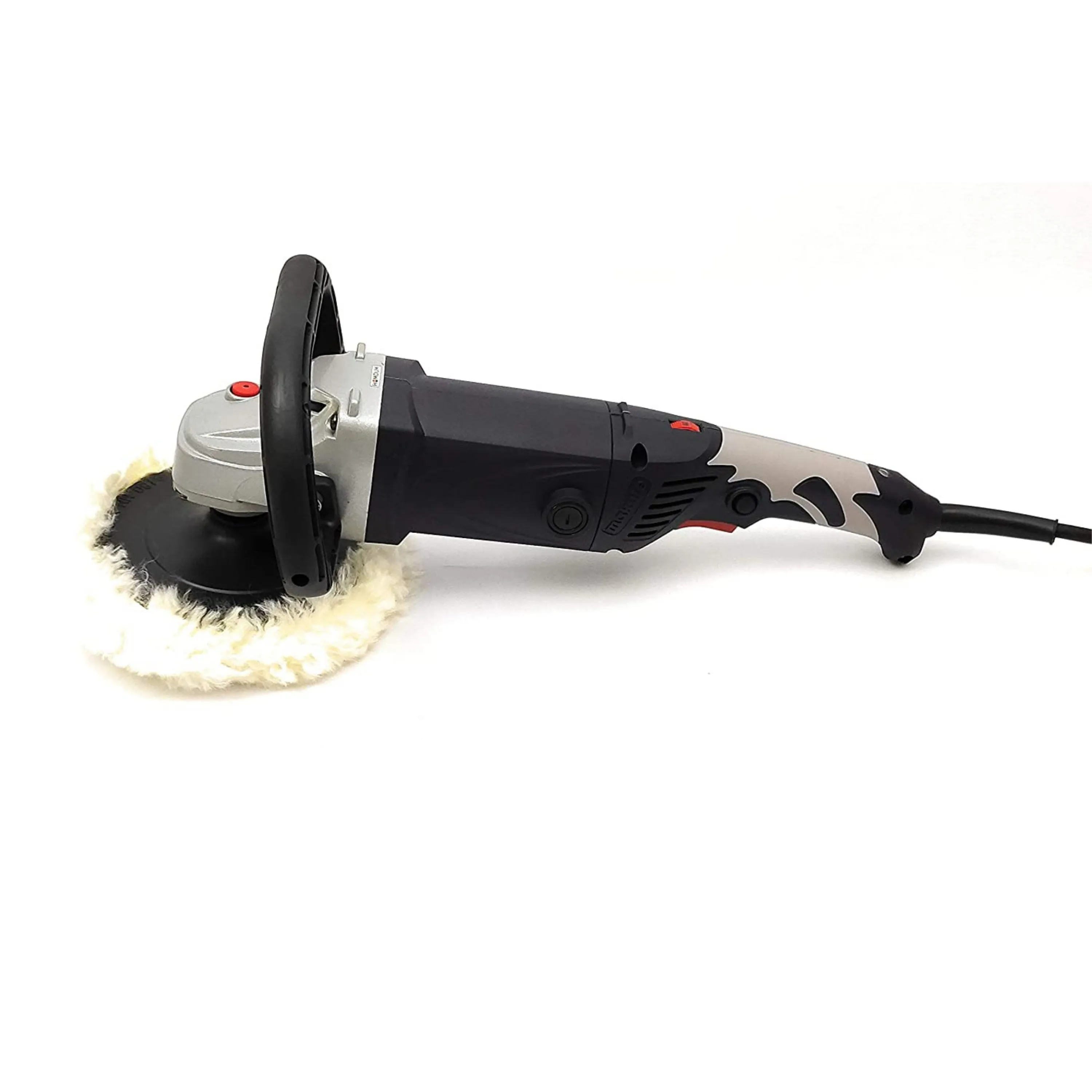 Homdum 7inch car polisher machine professional (Black) 1300W buffing grinder 180mm with Backup Pad and Wool Pad Tool for cleaning & paint scratch Buffing Double Insulated with Speed Control.