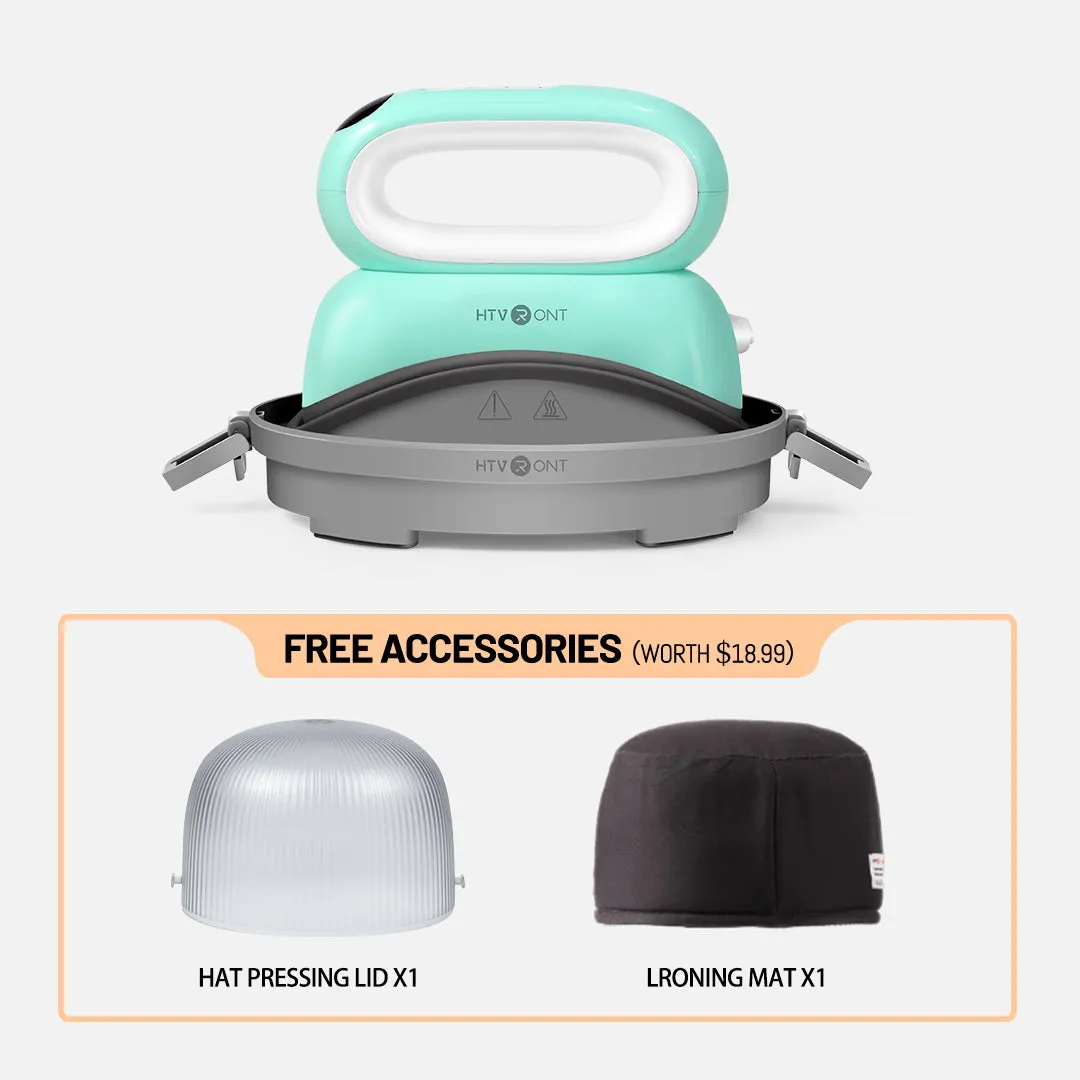 [HTV&Sublimation Bundle]HTVRONT Hat Heat Press Machine HTV&Sublimation Bundle  (Glitter HTV*5 HTV*10 Holographic HTV*6 Sublimation paper*30 Sublimation HTV*5 Baseball Cap Blank Cutting Mat≥80＄)