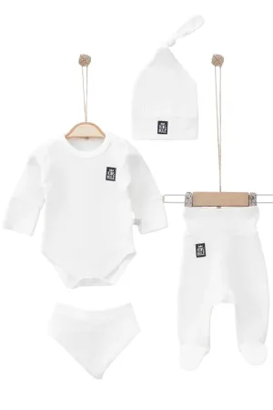 Jasper Baby White Clothes Set - 4 Pcs