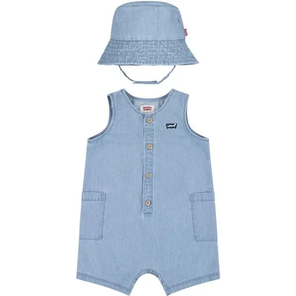 Levi's Denim Romper And Buckethat Summer Wind