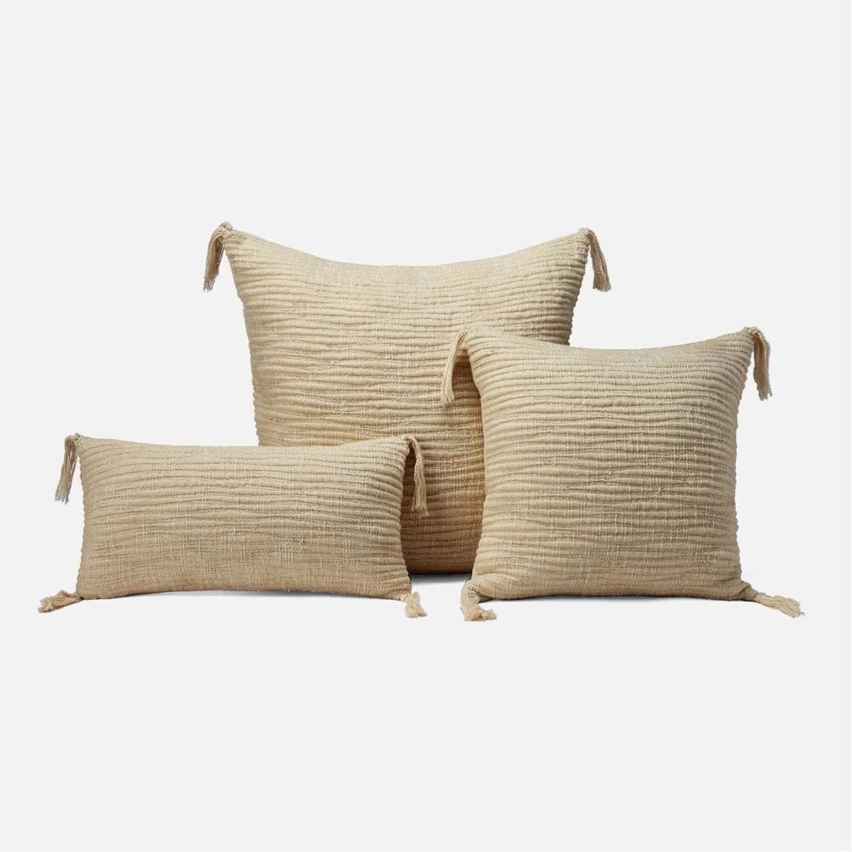 Made Goods Margalo Wool Blend Tassel 20-Inch Pillows, Set of 2