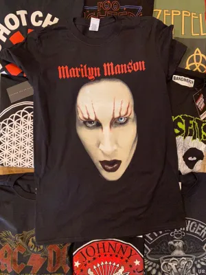 MARILYN MANSON UNISEX TEE: RED LIPS