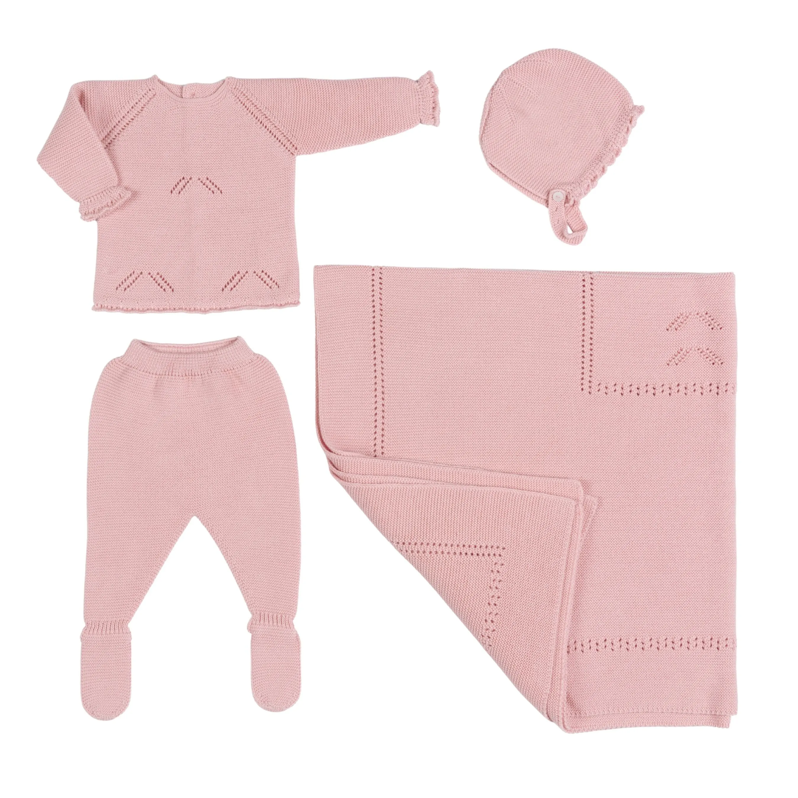 Meli | Baby Girls Pink Layette Set (4)