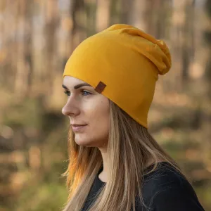 MENIQUE 100% Merino Wool Womens Beanie Power Mango