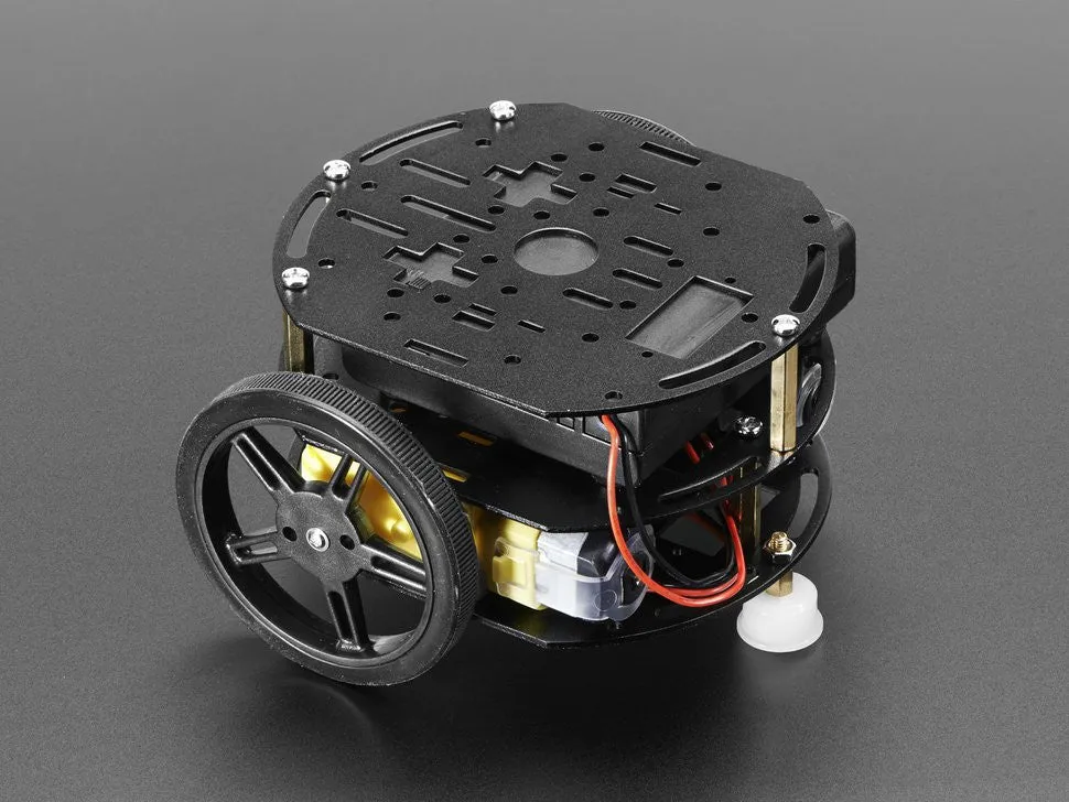 Mini 3-Layer Round Robot Chassis Kit - 2WD with DC Motors