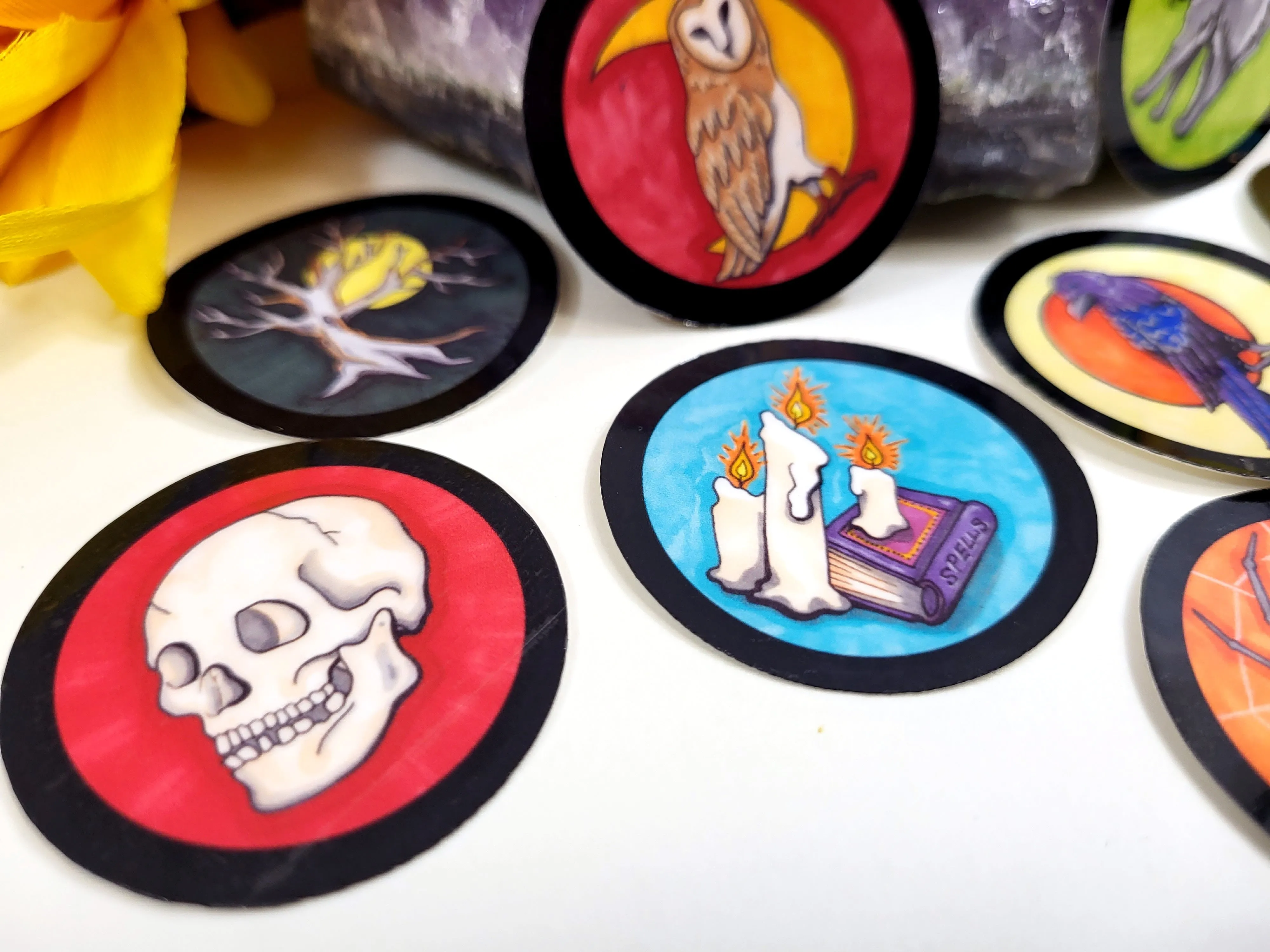 Mini Halloween Stickers - Set of 13 Vinyl Art Stickers