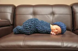 Newborn Blueberry Hat And Cocoon Set