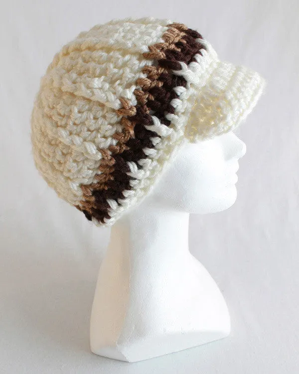 Newsboy Hat and Scarf Set Crochet Pattern