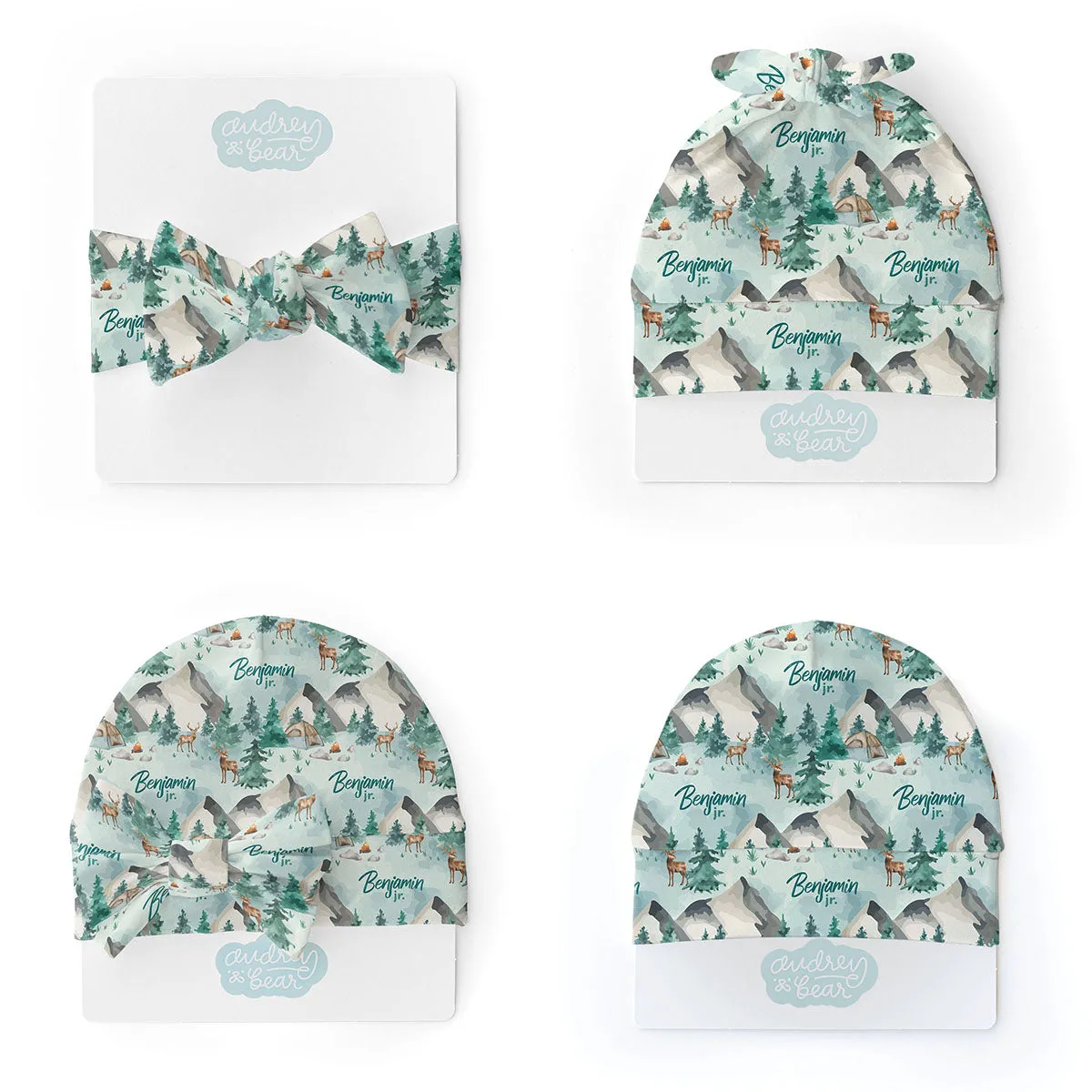 Personalized  Swaddle & Hat Set | The Great Outdoors