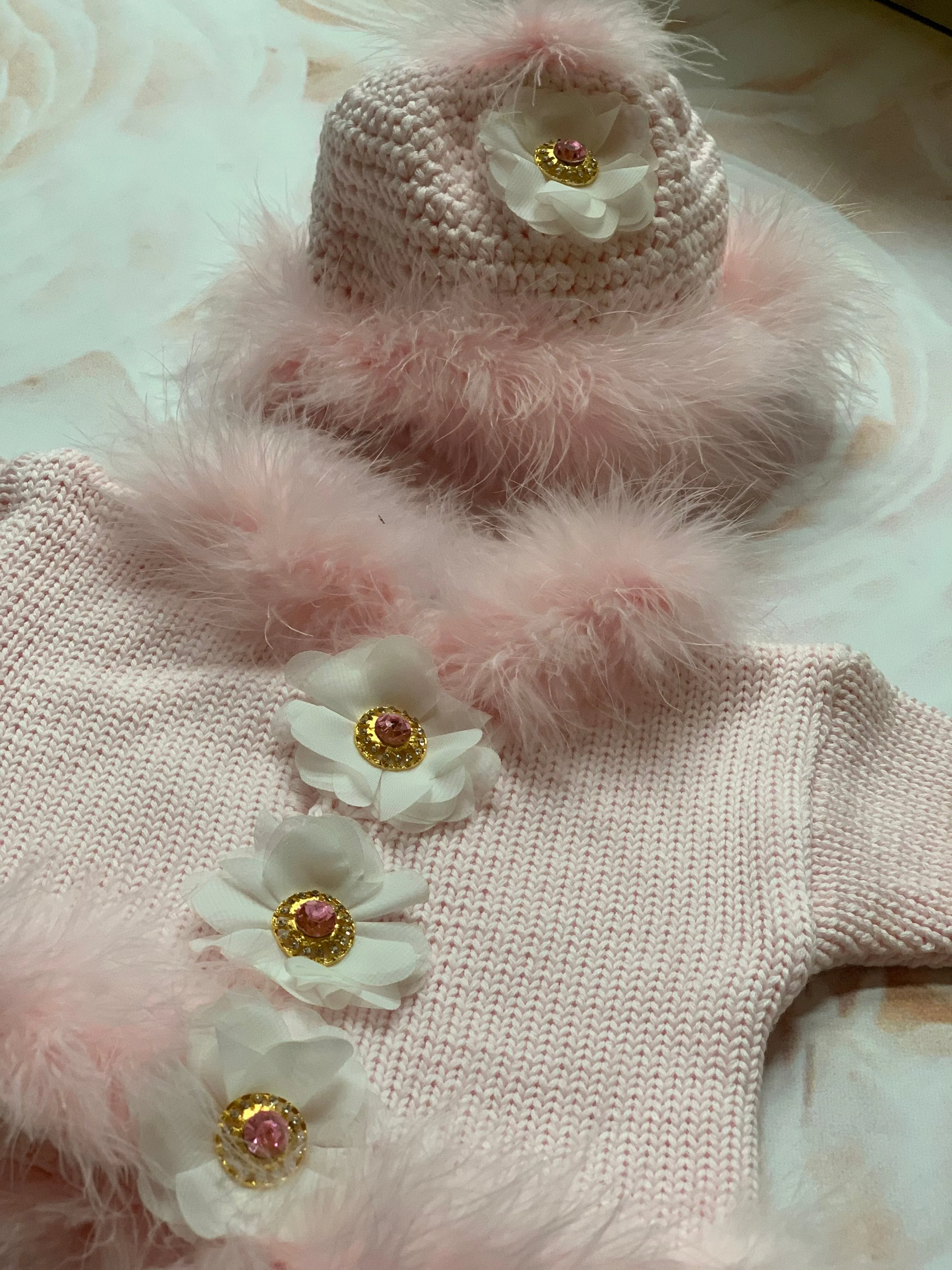 Pink Marabou Set