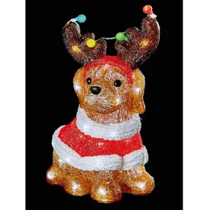 Premier 33cm Lit Christmas Dog Party Lights