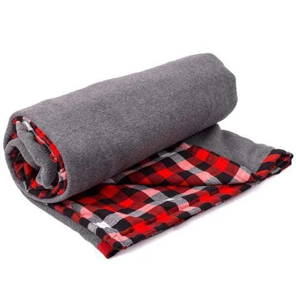 Premium Maasai Fleece Throw Blanket with KCB Logo