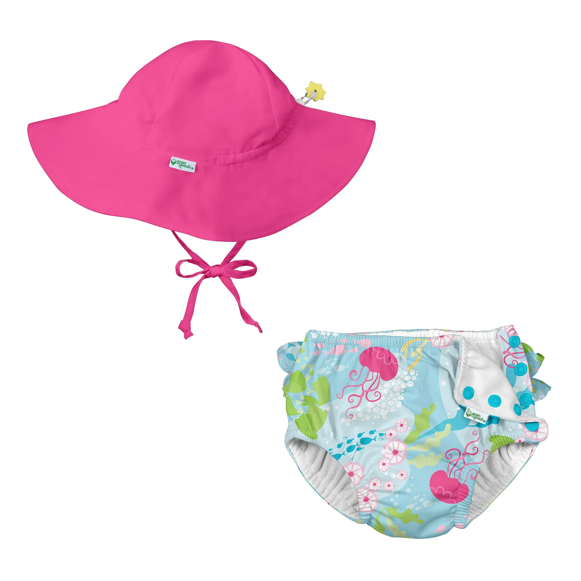 Reusable Swim Diaper & Sun Hat Set