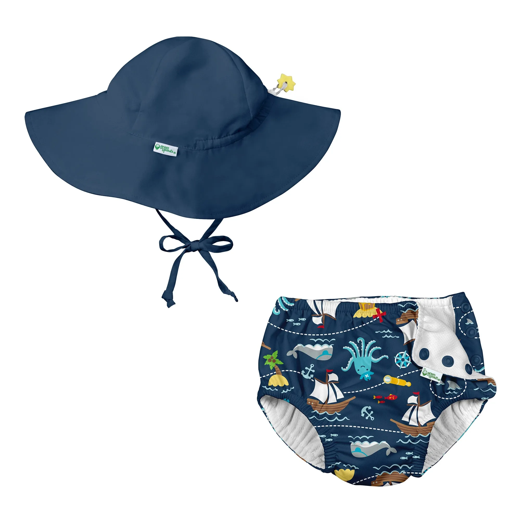 Reusable Swim Diaper & Sun Hat Set